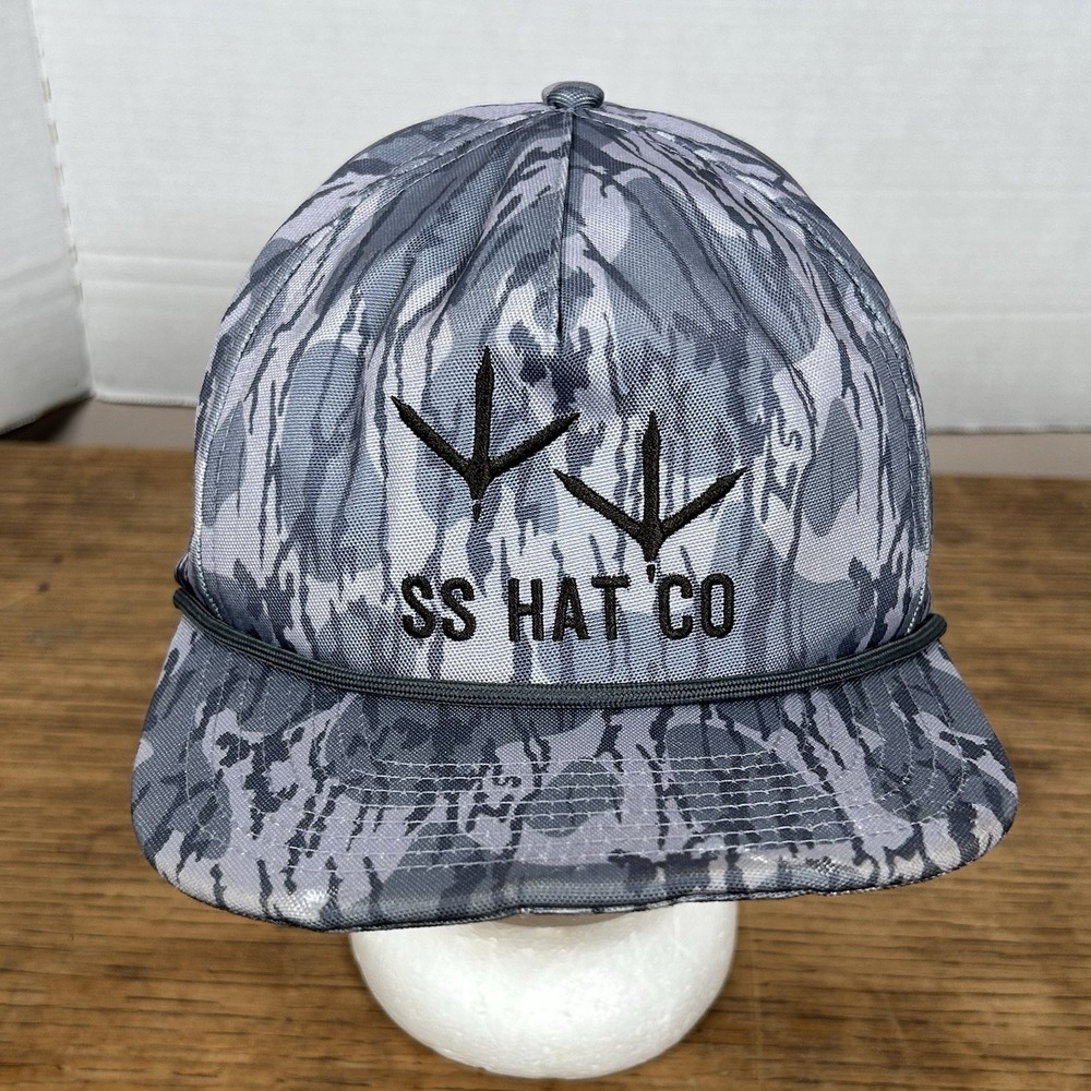 Southern String Hat Co SS Turkey Foot Camo Bottomland Rope Snapback Hat FLAW‎